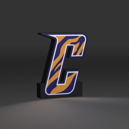 Chilton High School Logo LED light box – custom 3D printed – Lit Layer Creations